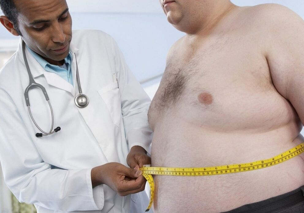 La obesidad es la causa de la debilidad de la potencia y un motivo para visitar al médico.